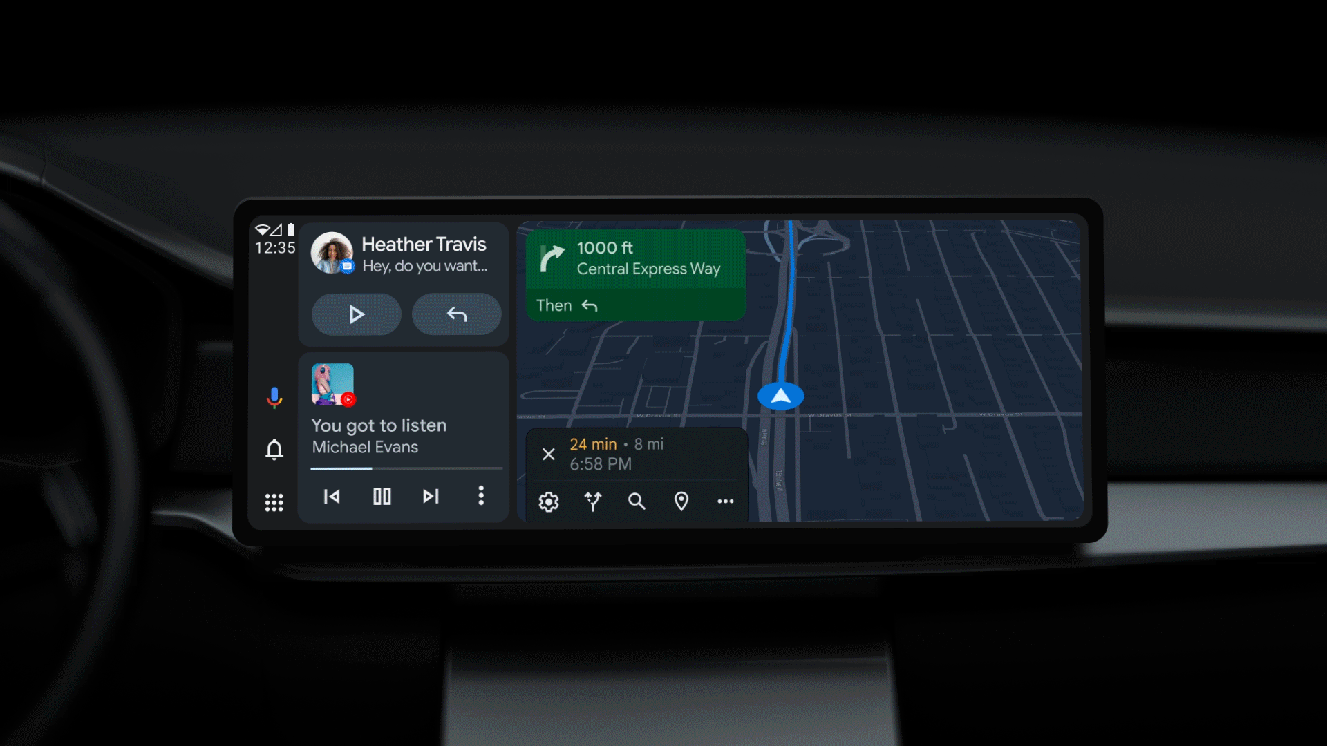 Now the system will independently adjust the diagonal of the display of a particular vehicle