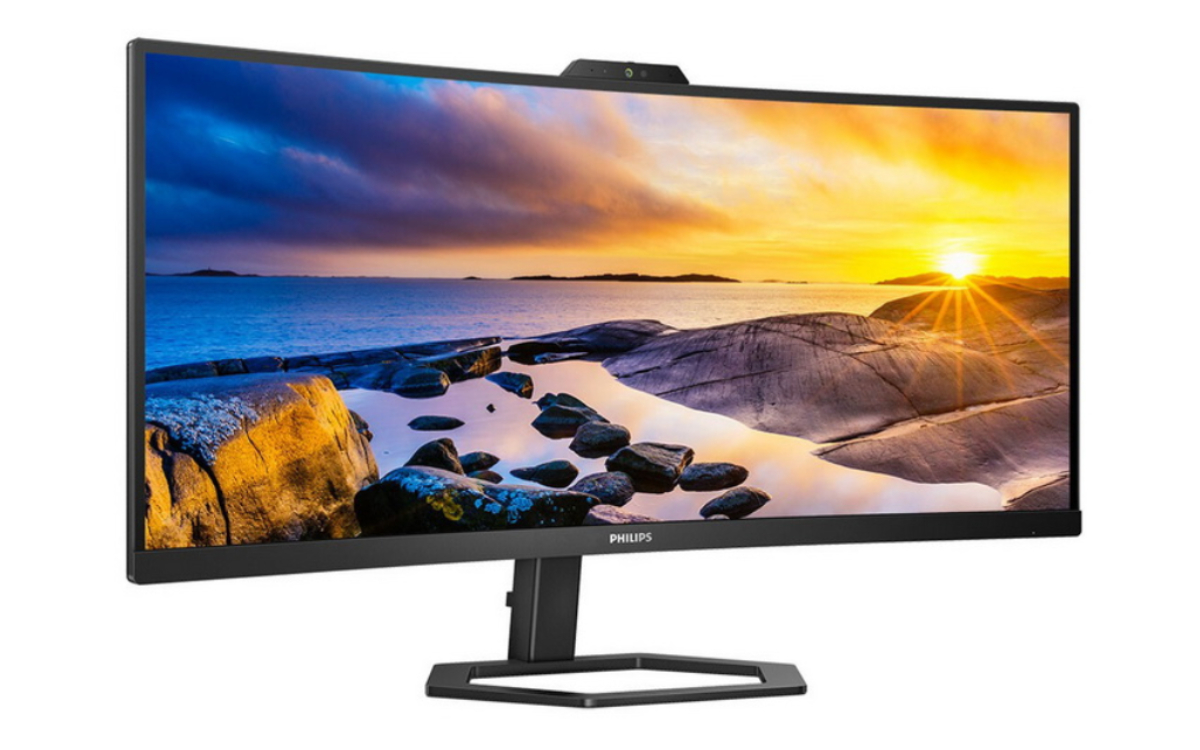 Philips launches 34" widescreen curved monitor with built-in webcam
