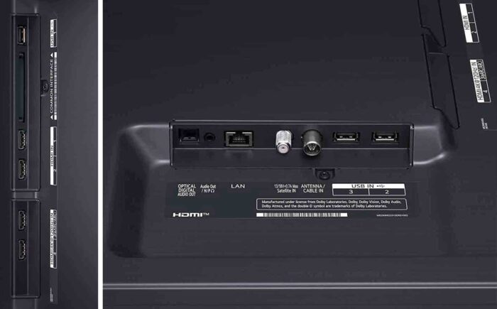 LG 65QNED829QB interfaces