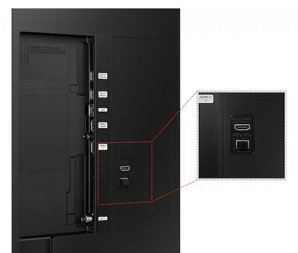 SAMSUNG UE50BU8005KXXC connections