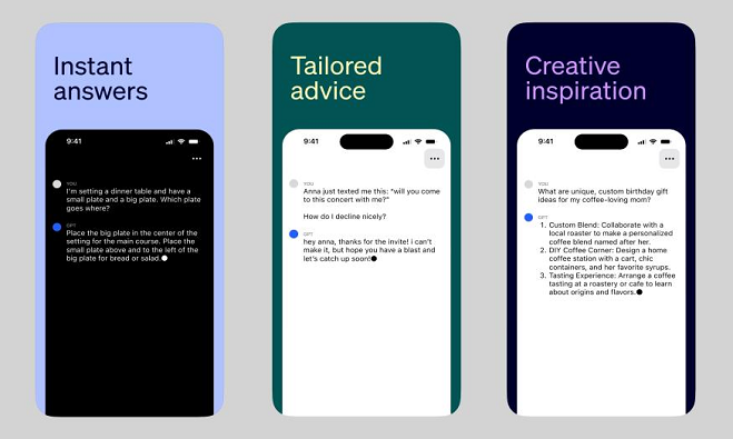 ChatGPT supports questions as well as gives you advice