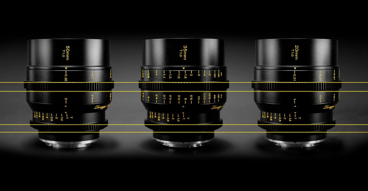 Mitakon Speedmaster 20mm, 35mm, 50mm S35 T1 set of cine lenses announced