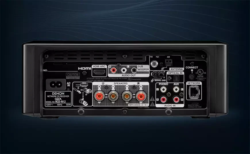 Denon CEOL RCD-N12 DAB CD Receiver with HEOS, Phono Stage and HDMI