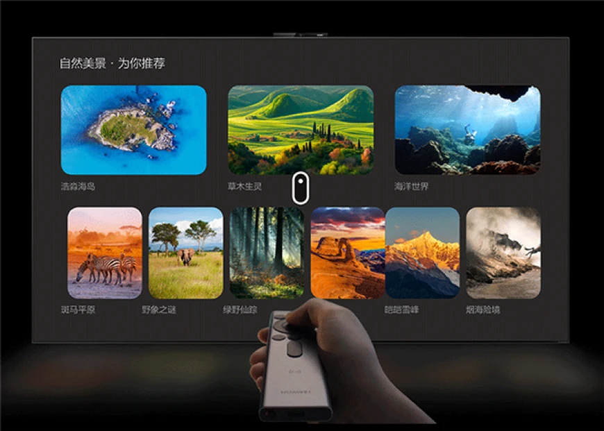 Smart TV with an 85-inch screen