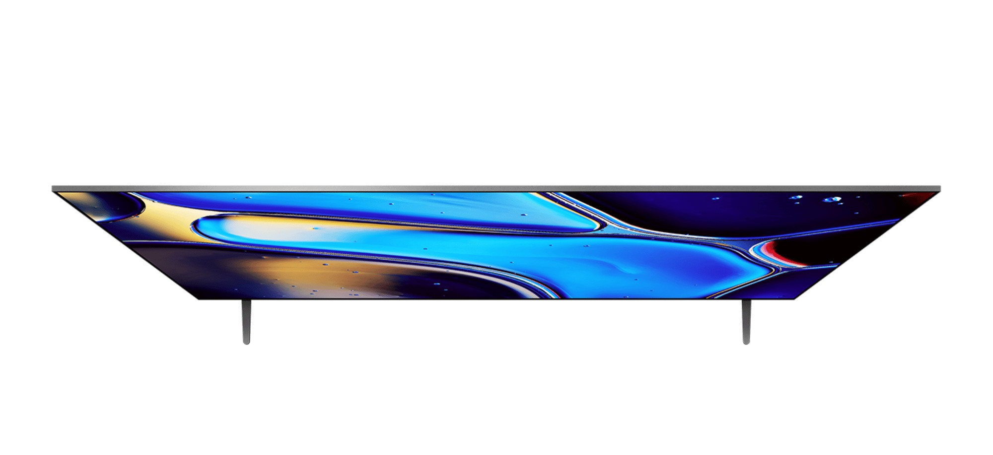 The thin bezels give the TV a sleek look 