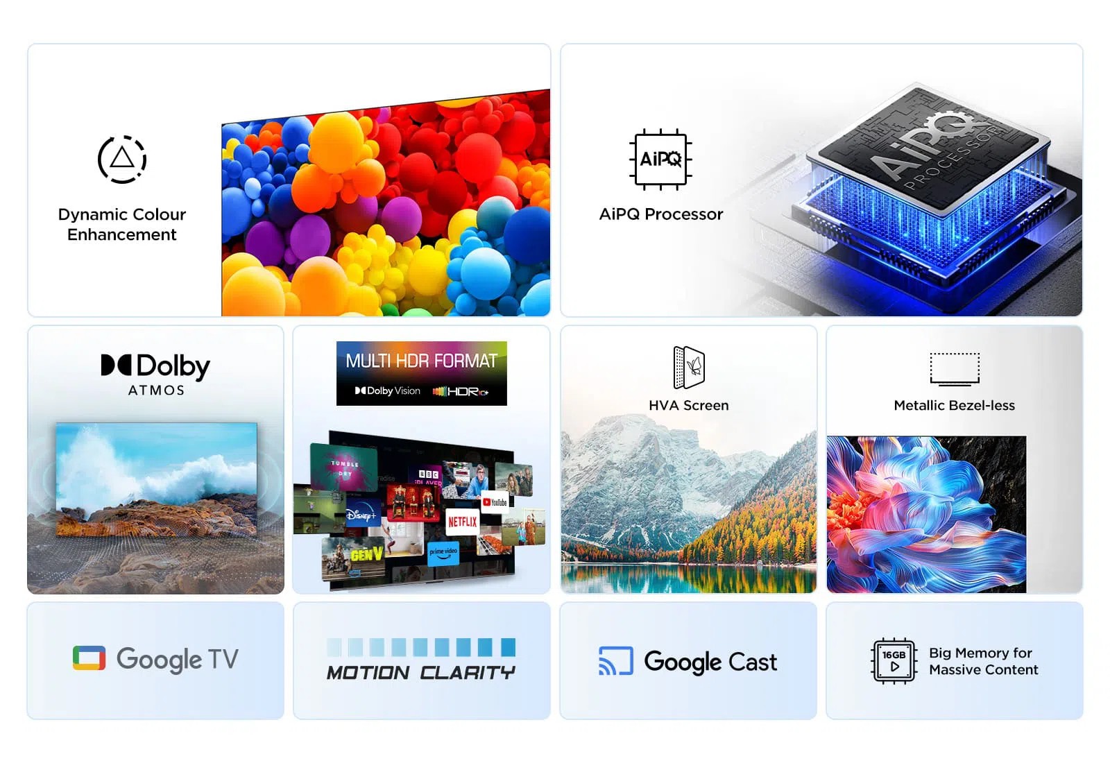 Despite its affordability, the TCL V6C series TV is equipped with a powerful processor that handles a variety of image parameters.