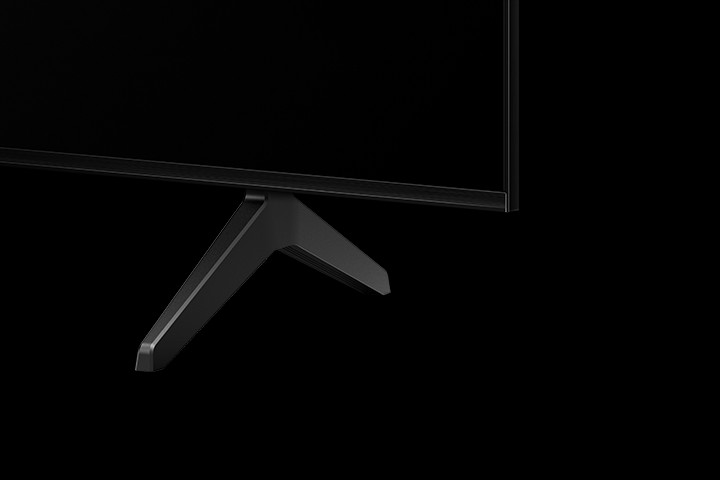 The feet raise the TV approximately 9 cm above the table, allowing almost any soundbar to fit underneath without obscuring the view of the screen.