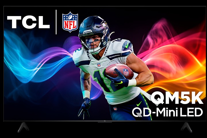 The TCL 55QM5K TV boasts a surprisingly premium design for its price.