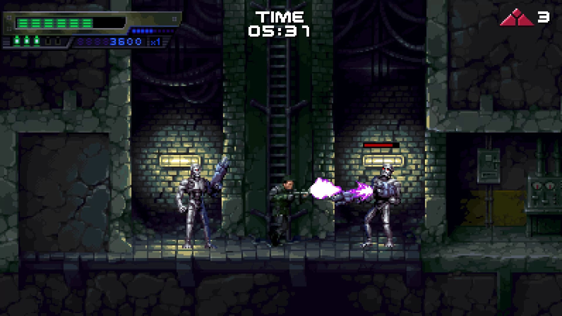 Terminator 2D: NO FATE can be completed in about forty minutes on the easy difficulty level