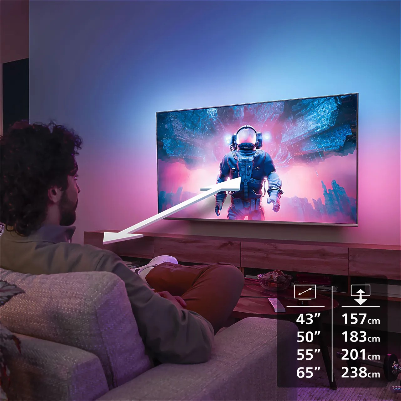 The 55PUS8500 TV's panel has a 60Hz refresh rate, which already limits its ability to display dynamic content.