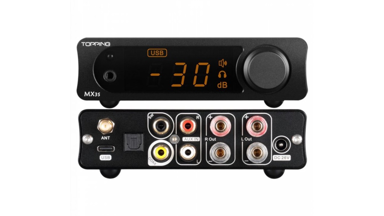Topping MX3S: Amplifier with aptX Adaptive 2x50 W on AK4377 7 Topping MX3S