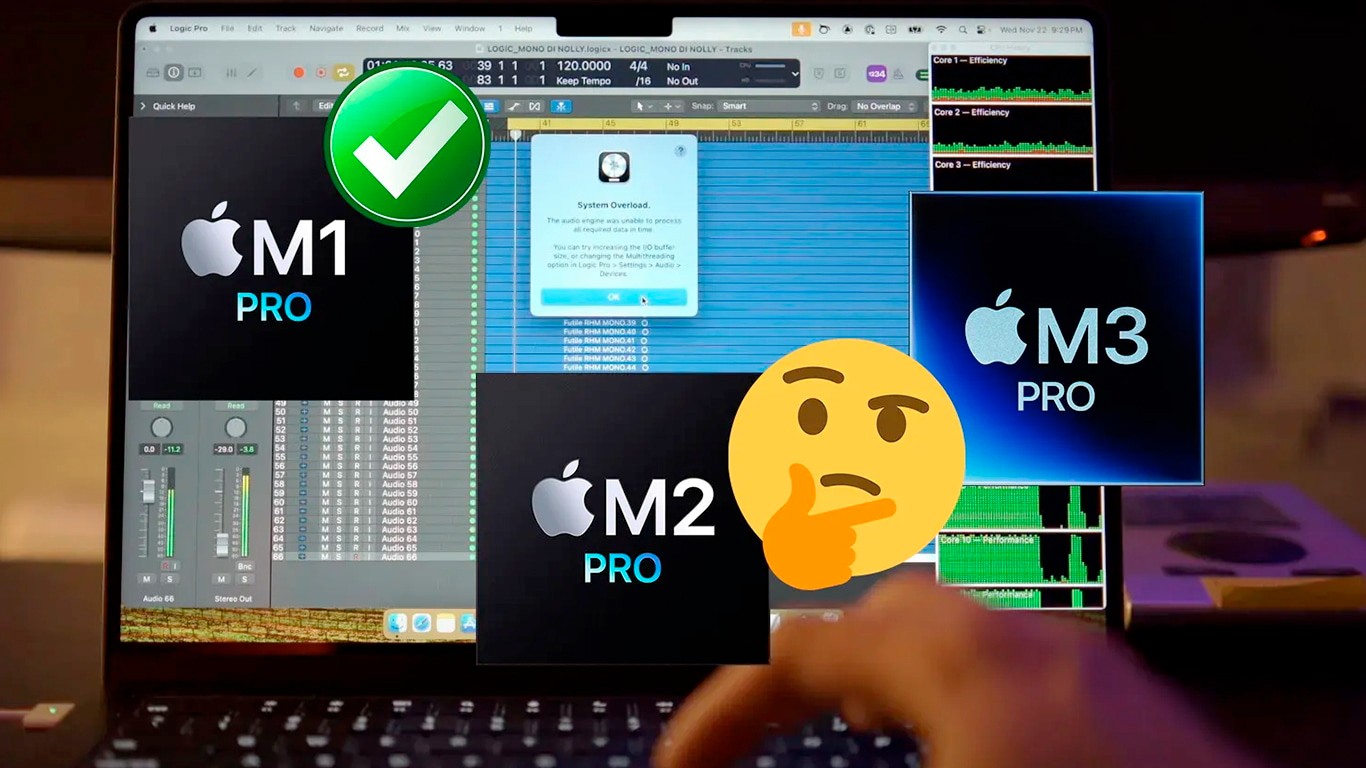 The Apple M1 Pro chip turned out to be more productive than the M2 Pro and M3 Pro 30 The Apple M1 Pro chip turned out to be more productive than the M2 Pro and M3 Pro when working in Ableton Live, Logic Pro and Pro Tools