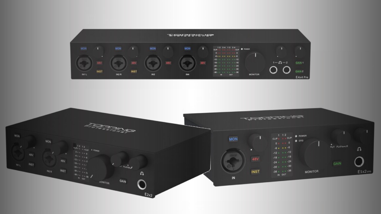 Topping launches E2x2, E4x4 and E1x2 USB audio interfaces 7 Topping