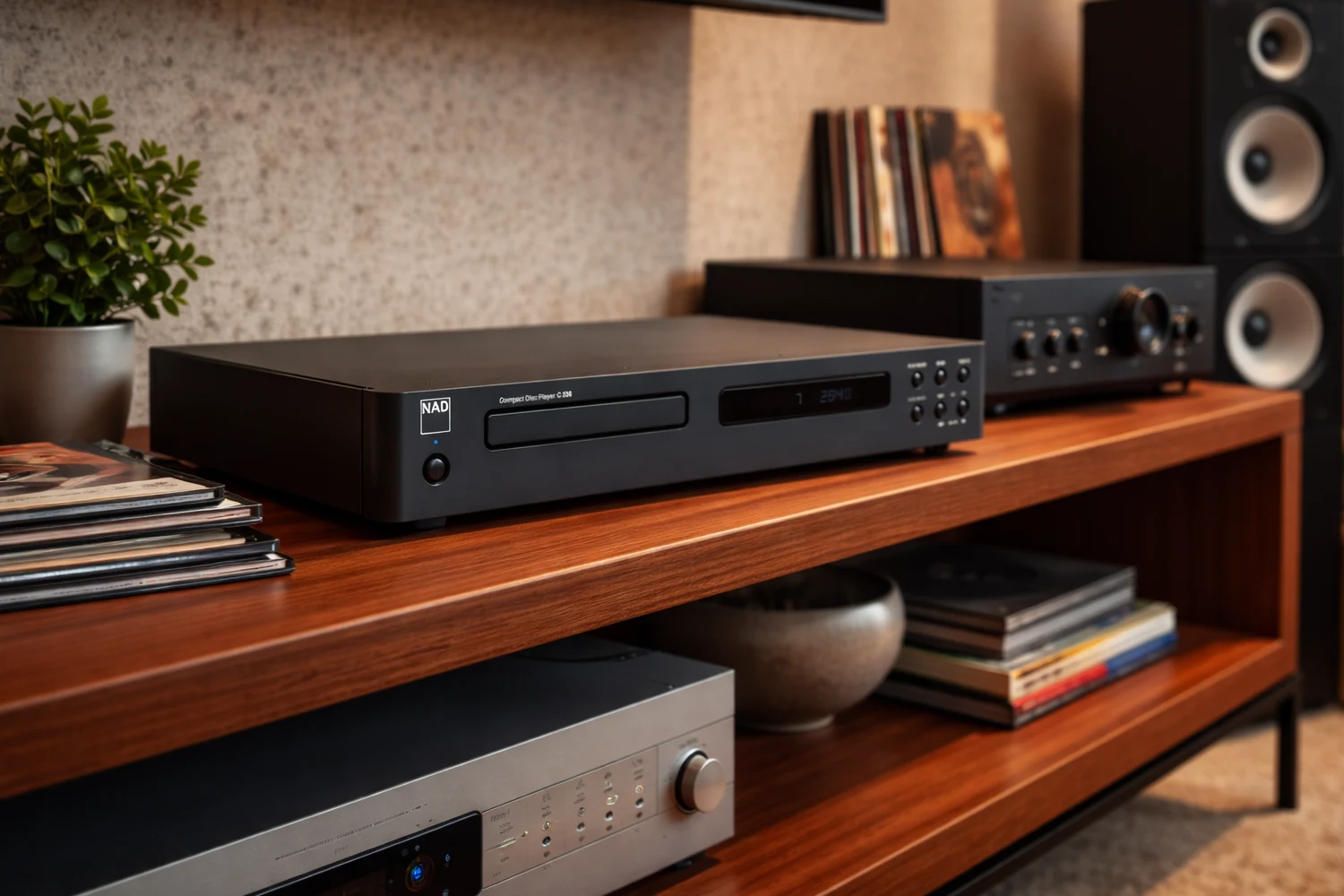 NAD C538: Stable CD Playback with NAD’s Signature Sound 32 With solid construction and a focus on sound quality, the NAD C538 offers honest CD playback without unnecessary features.