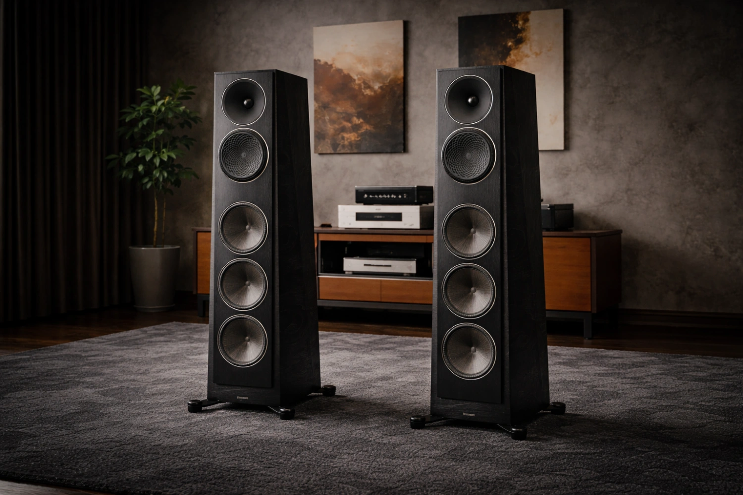 Paradigm Founder 120H: High-End Canadian Loudspeaker boasting Carbon-X Drivers 30 The Paradigm Founder series blends advanced driver technology, Carbon-X bass cones, AL-MAG tweeters, and Anthem Genesis room correction to deliver powerful, detailed, and expansive audiophile sound across bookshelf, center, and flagship 120H floorstanding speakers.