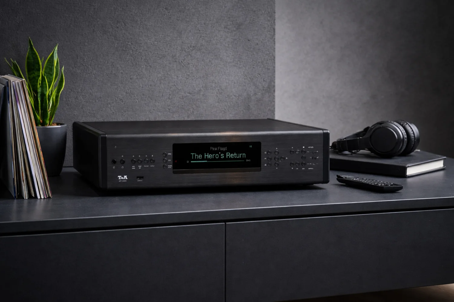 The T+A MP 1000 E is a high-end universal digital player featuring quad 32-bit Burr-Brown DACs, CD transport by StreamUnlimited, hi-res streaming up to 32-bit/384 kHz and DSD256, balanced XLR outputs, and full network playback—built as a single premium source for serious audiophile systems.