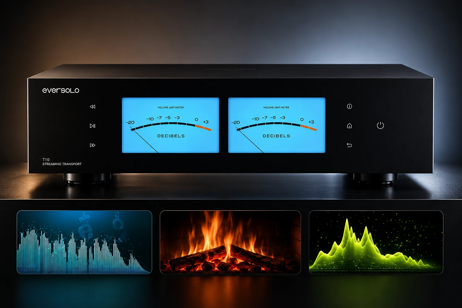 Eversolo T10: Flagship Network Transport Built for High-End Digital Audio 10 The Eversolo T10 brings flagship streaming technology, premium build quality, and intuitive touchscreen control to modern hi-fi systems.