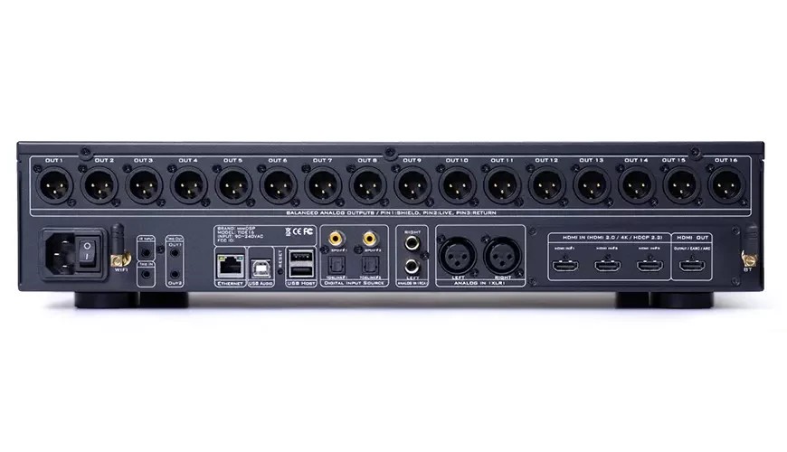 miniDSP Tide16: Dirac Live ART Brings Advanced Room Correction to Home Theater 11 Sixteen balanced XLR outputs and comprehensive connectivity make the miniDSP Tide16 a flexible centerpiece for custom high-performance cinema installations.