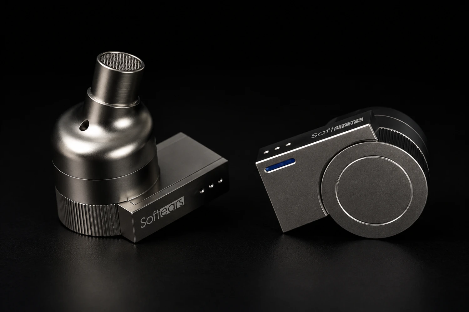 Softears Edge is a new premium titanium in-ear monitor featuring a custom 11mm dynamic driver, balanced 4.4mm cable, spacious soundstage, and audiophile-grade performance for $499.